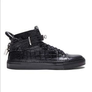 BUSCEMI Unisex 100mm Crocodile-Embossed High-Top Sneaker